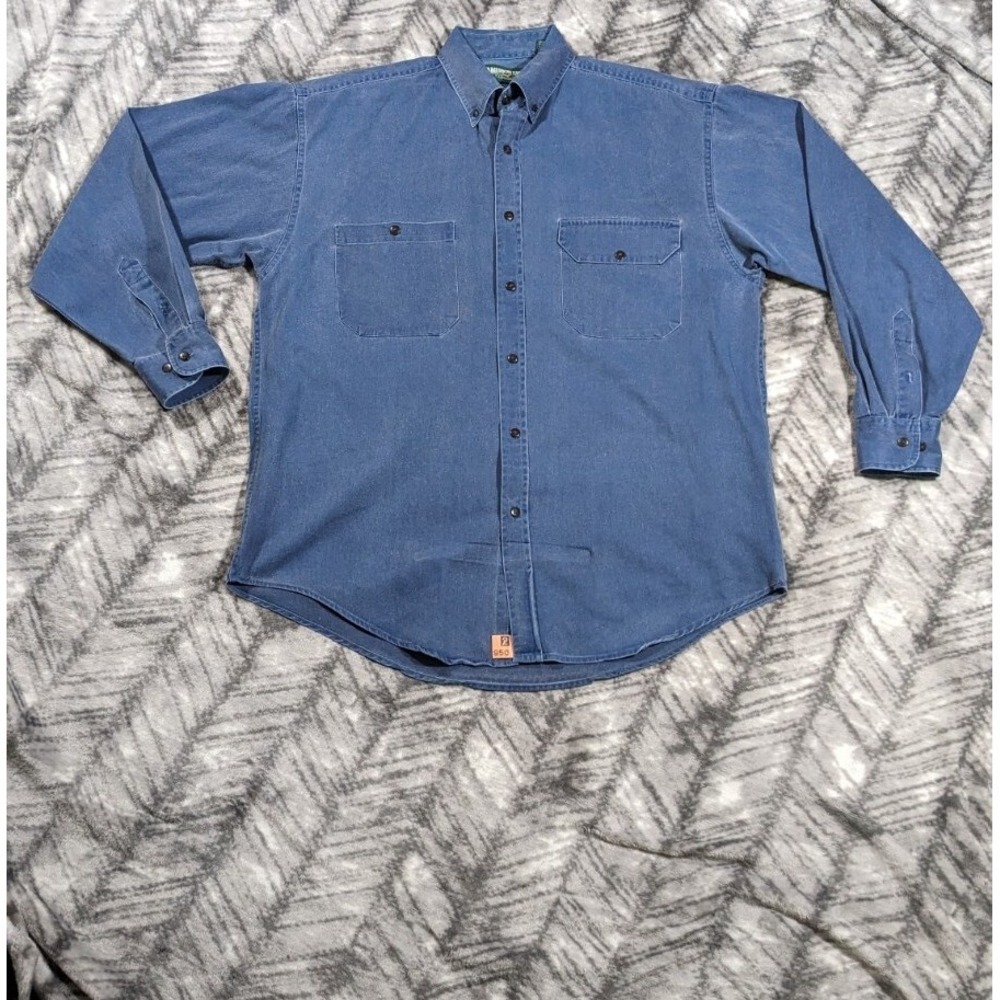 Vintage American Eagle Shirt Mens Medium Brushpopper Pockets Rodeo Western 90s